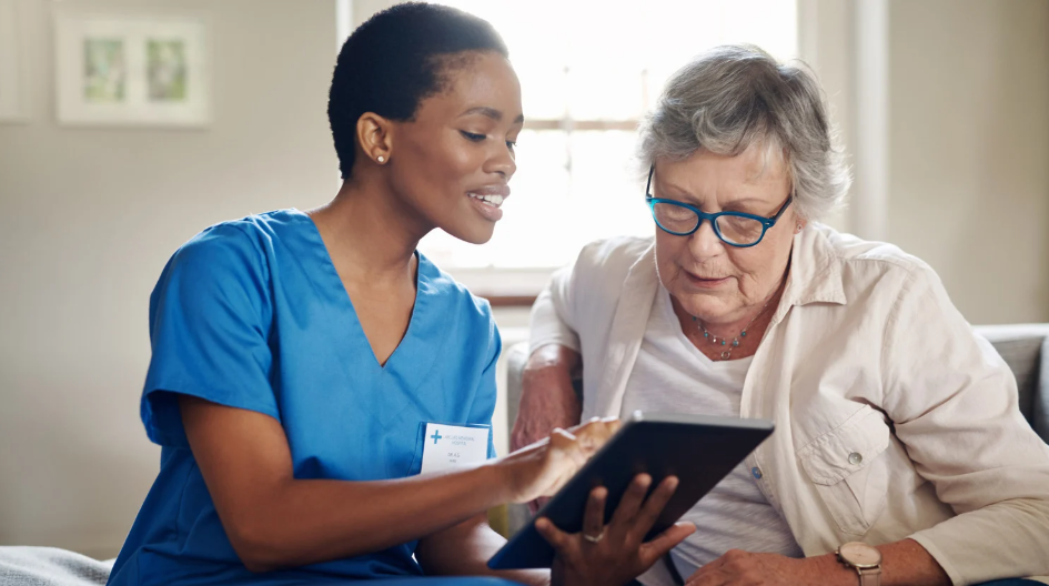 nurse demonstrating benefits of Quality Improvement, Evidence-Based Practice, and Nursing Research