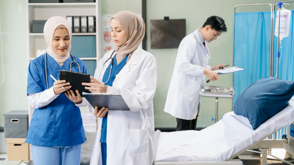 nurses collaborating on quality improvement and evidence-based practice initiatives