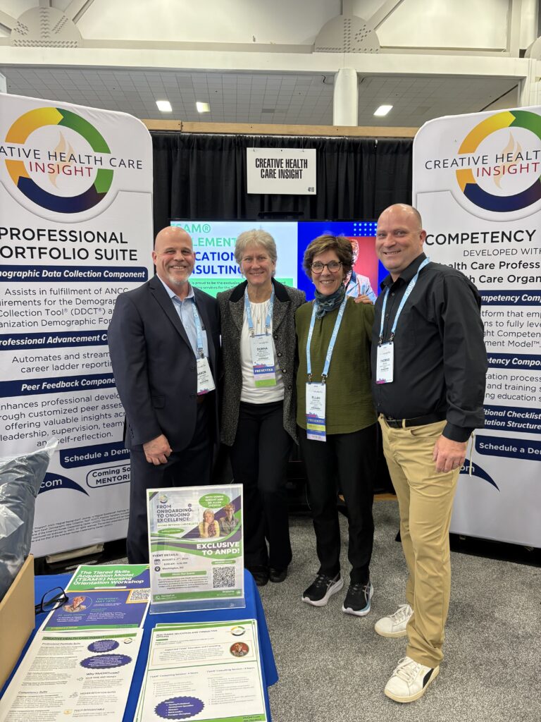 Nursing leaders visiting CHCM booth at national nursing conference | CHCM