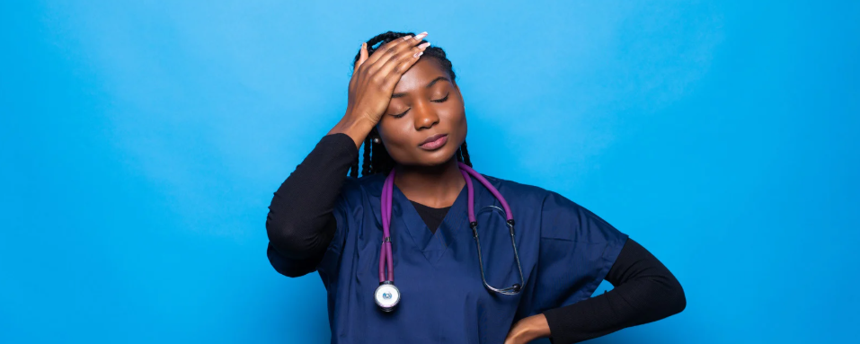Health care team in a stressful environment—representing toxic culture in hospitals and clinics.