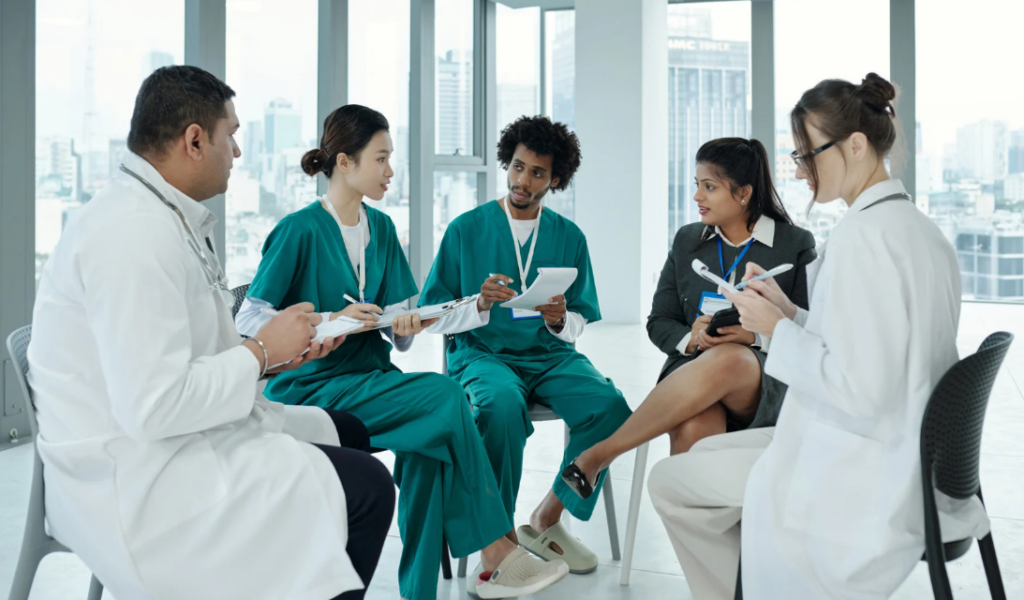 Healthcare team reviewing Sources of Evidence while preparing a Magnet® designation submission | CHCM