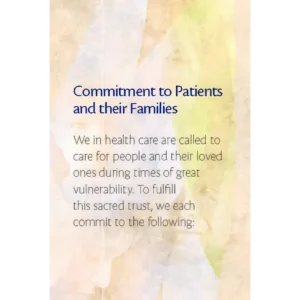Commitment to Patients and Their Families Card