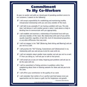 Commitment to My Co-Workers© General Business Poster