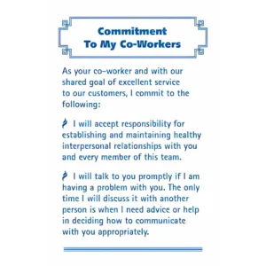 Commitment to My Co-Workers© Health Care Card