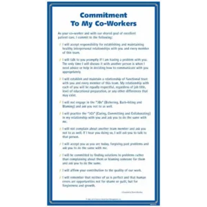 Commitment to My Co-Workers© Health Care Large Poster