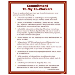 Commitment to My Co-Workers© Nursing Poster