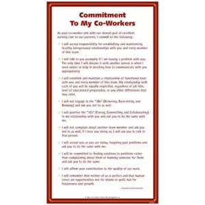 Commitment to My Co-Workers© Nursing Large Poster
