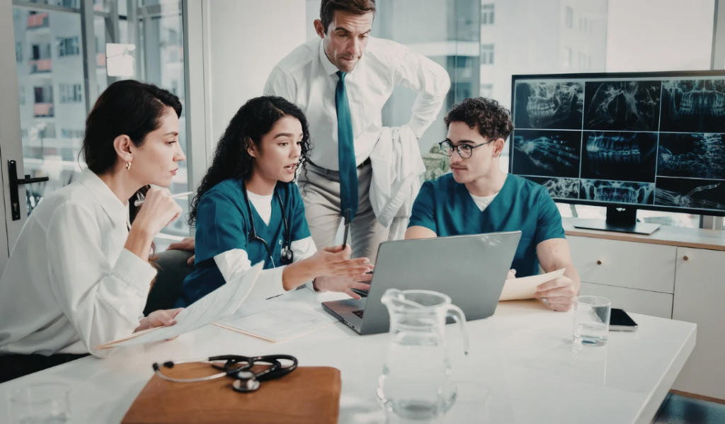 Hospital leadership discussing workforce engagement and professional governance | CHCM