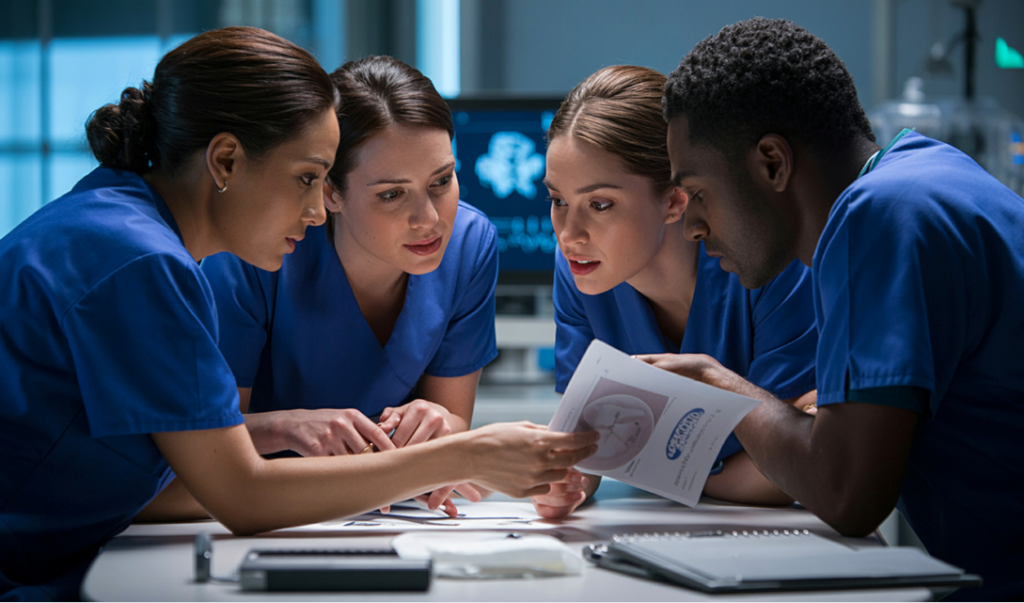 Interprofessional healthcare team collaborating to improve communication and patient care | CHCM