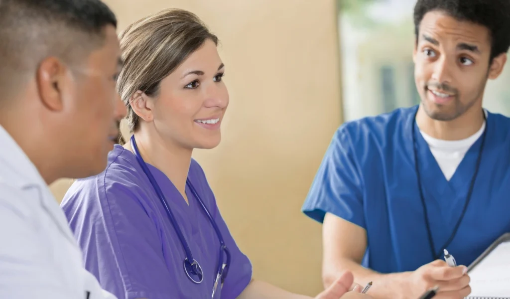Nurse leaders collaborating to strengthen nursing professional practice and organizational culture. | CHCM 